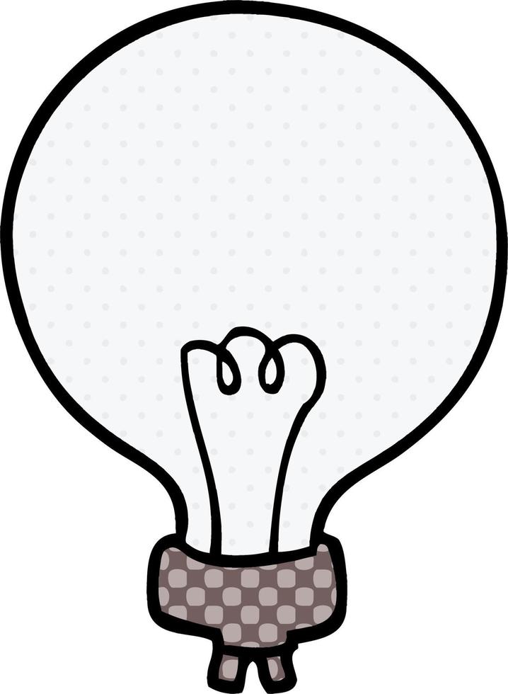 cartoon doodle light bulb vector