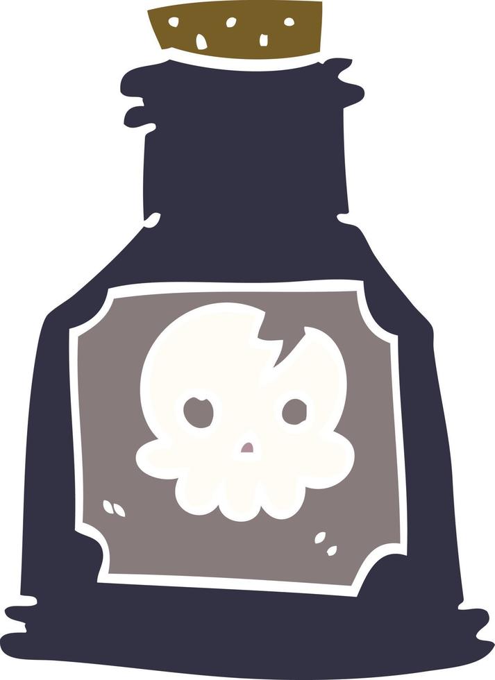 cartoon doodle poison in a bottle vector