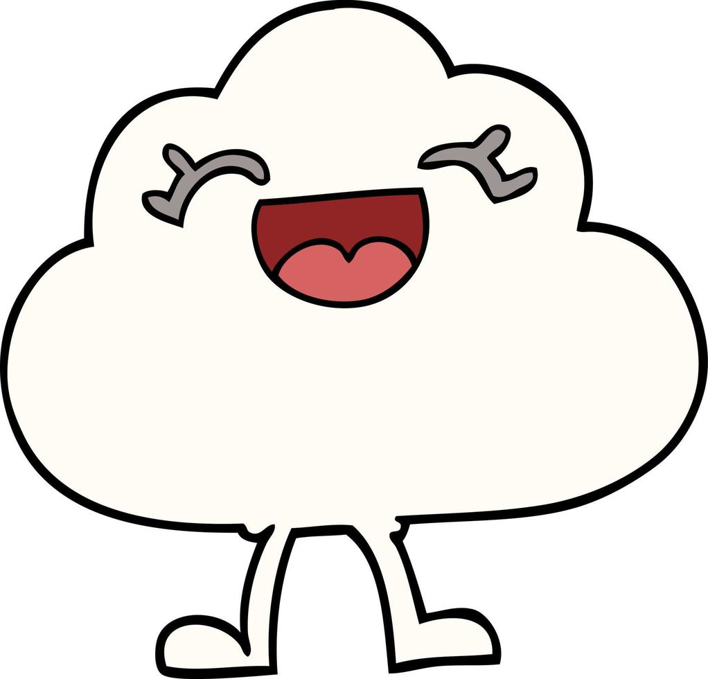 cartoon doodle expressive weather cloud vector