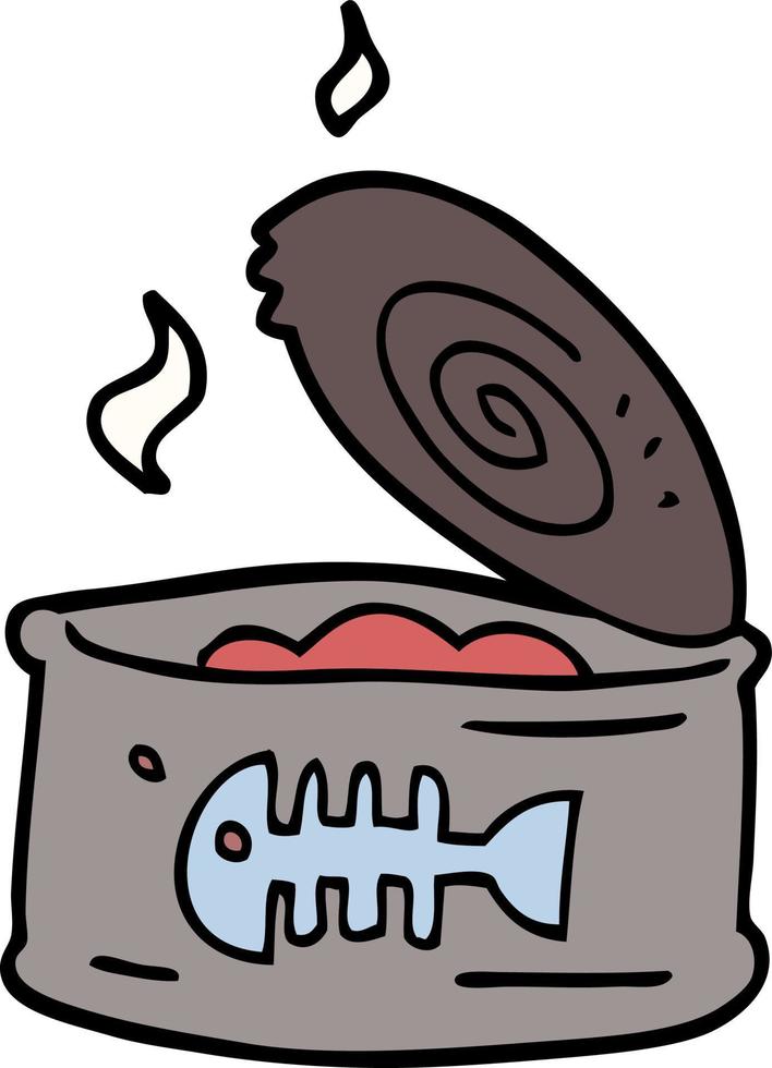 cartoon doodle tin of tuna vector