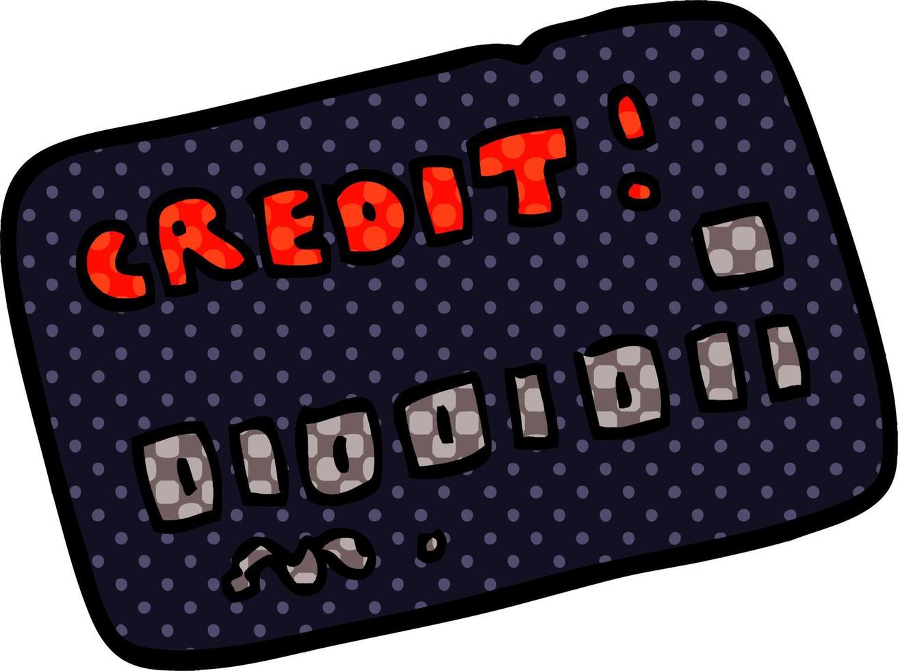 cartoon doodle credit card vector