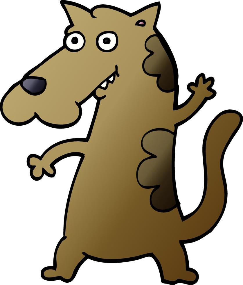 perro garabato de dibujos animados vector