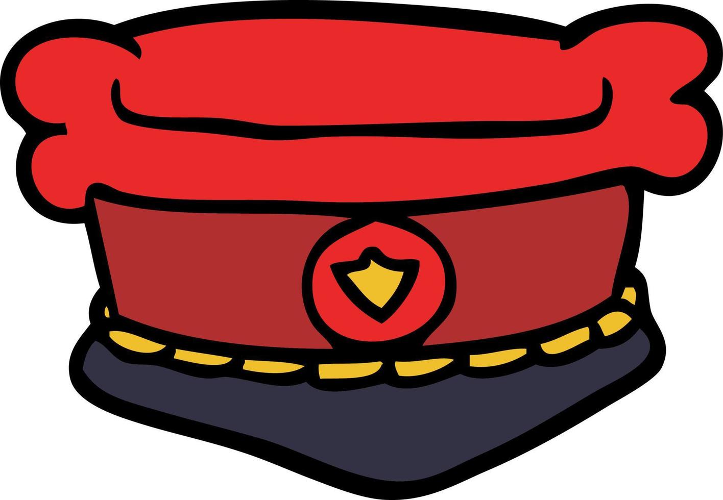 caricatura, garabato, jefes de bomberos, sombrero vector