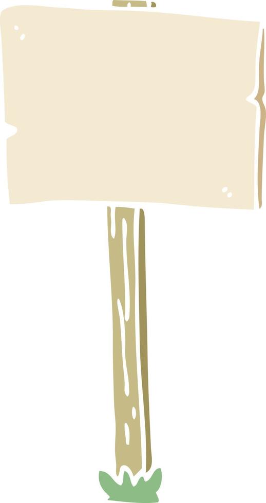 cartoon doodle sign post vector