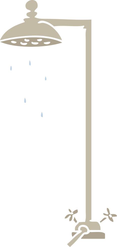 flat color style cartoon shower vector