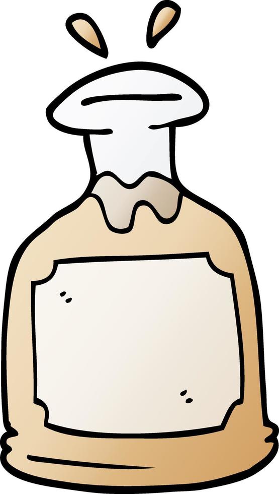 cartoon doodle whiskey decanter vector