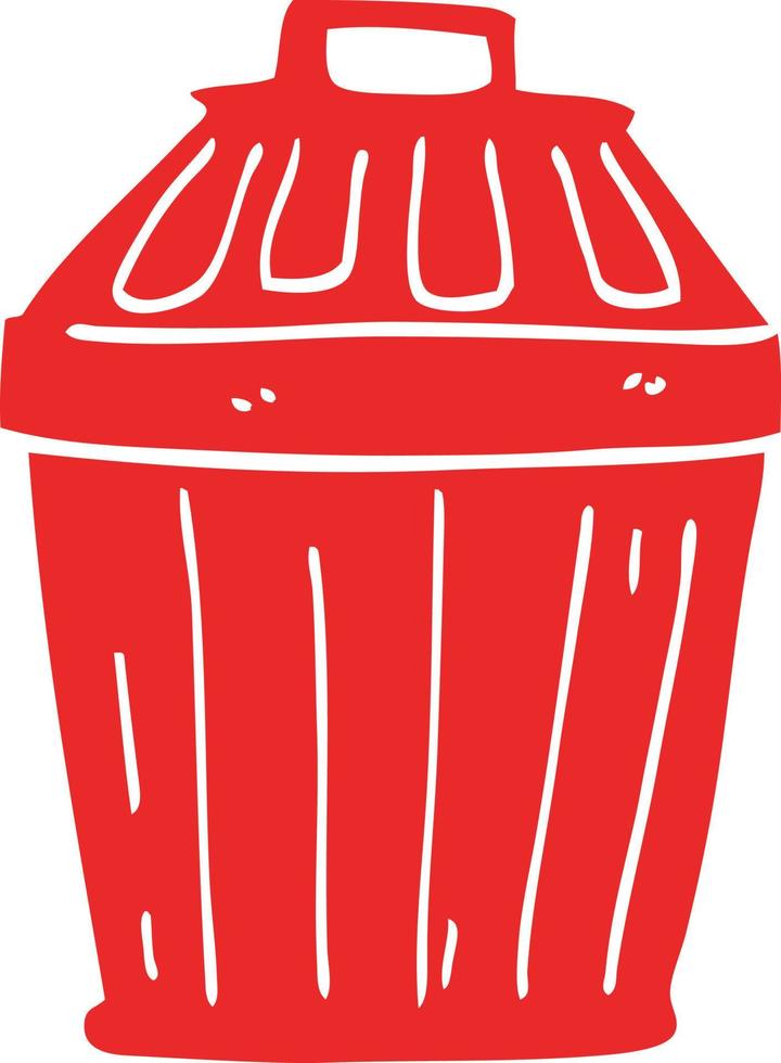 cartoon doodle waste bin vector