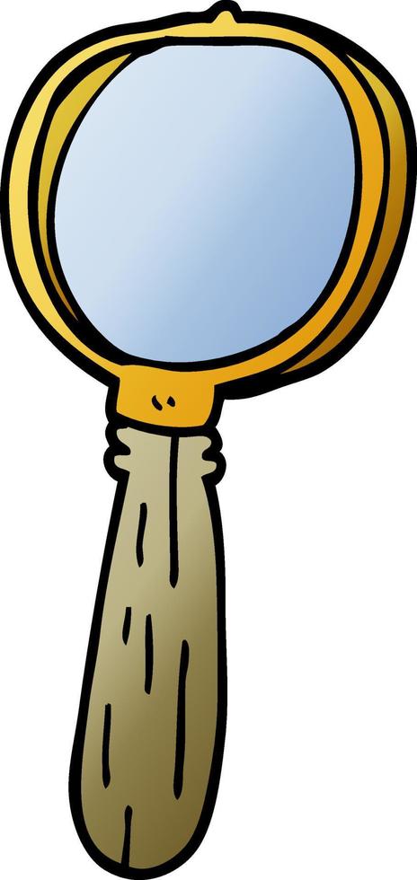 cartoon doodle magnifying glass vector
