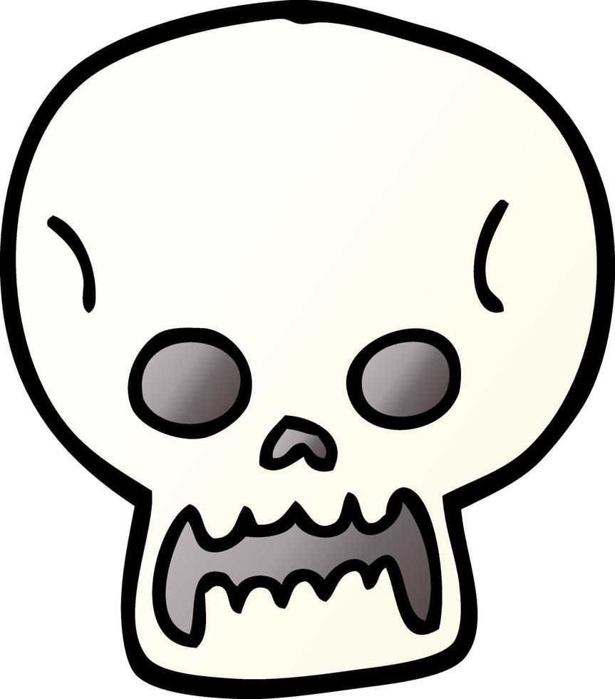 cartoon doodle halloween skull vector