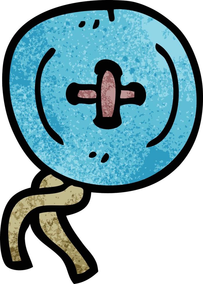 cartoon doodle button vector