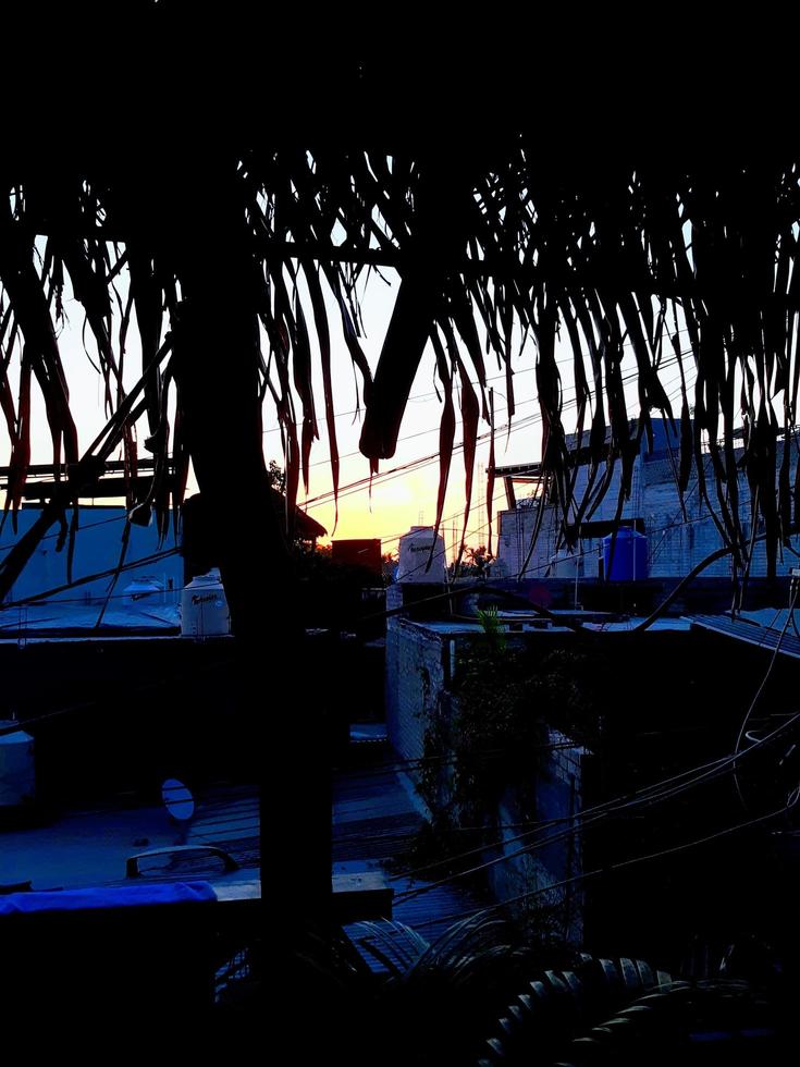 Sun Down Silhouette Skylines photo