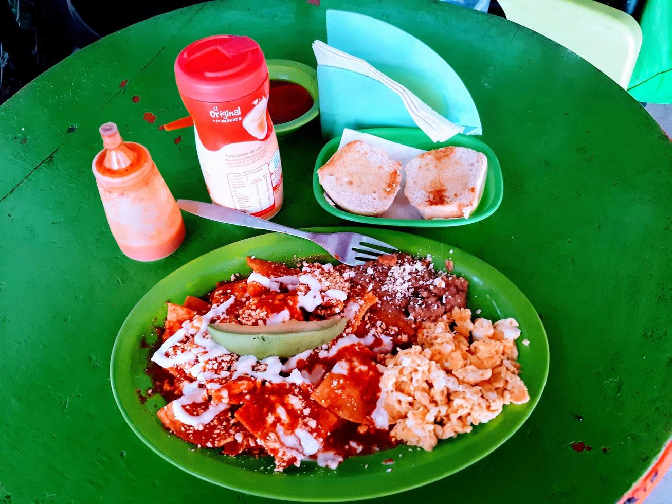 Mexican Breakfast in Colorful Cafe photo