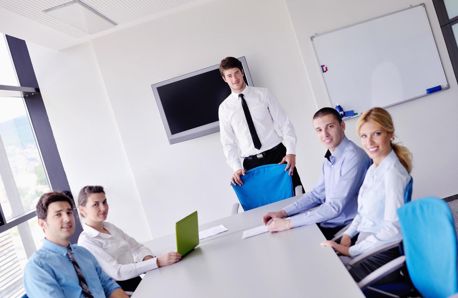 business people in a meeting at office photo