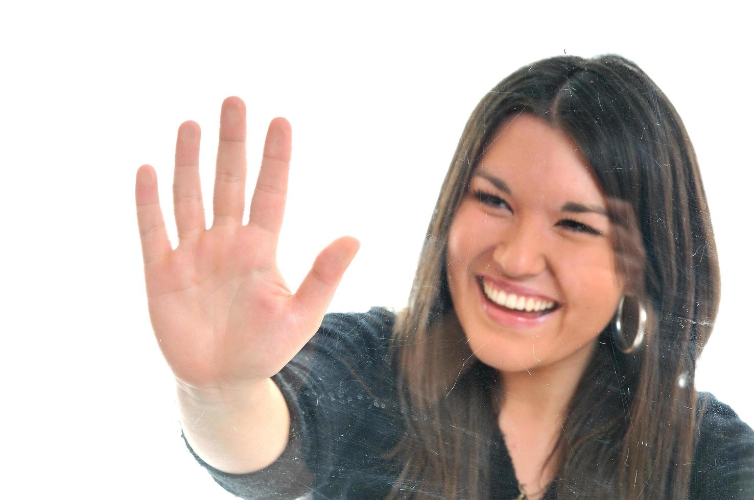 woman hand screeen photo