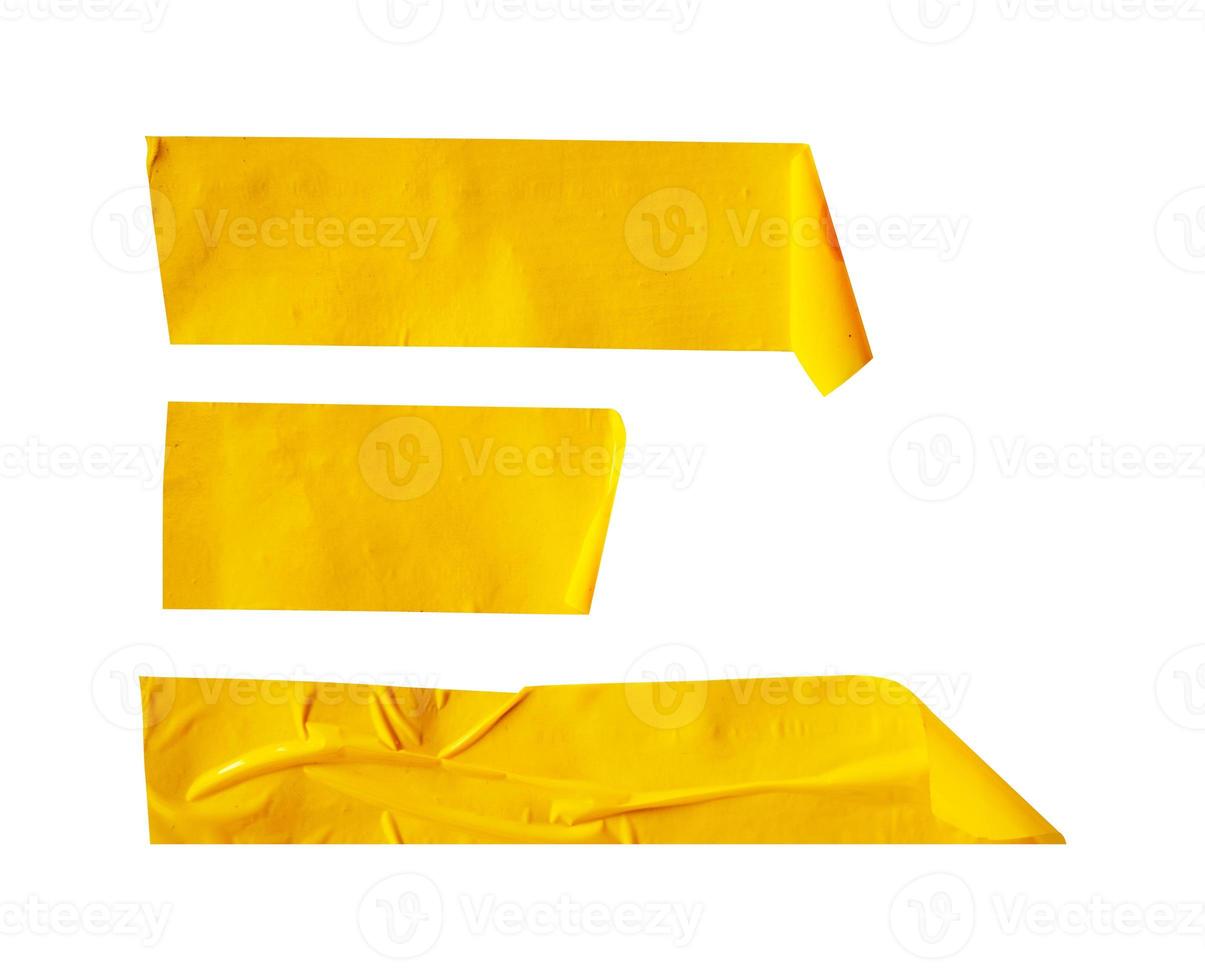 yellow tape with roll edge for lower third photo