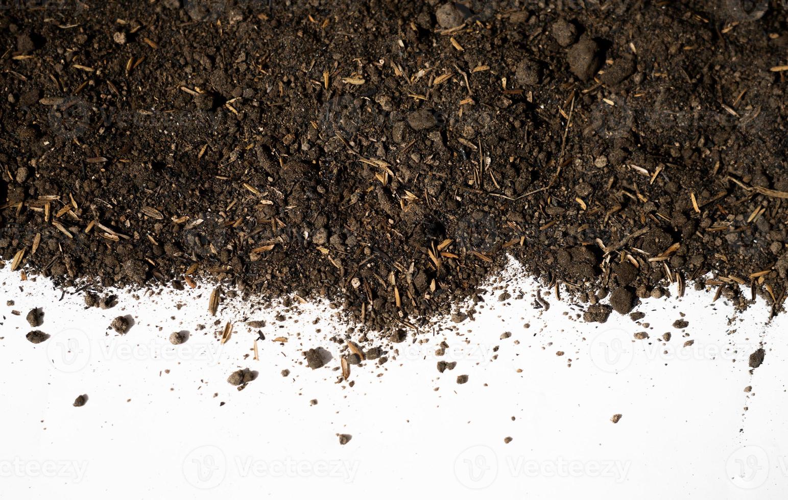 mounds of fertile dark soil for the environment. background for farmer and ecology theme design photo