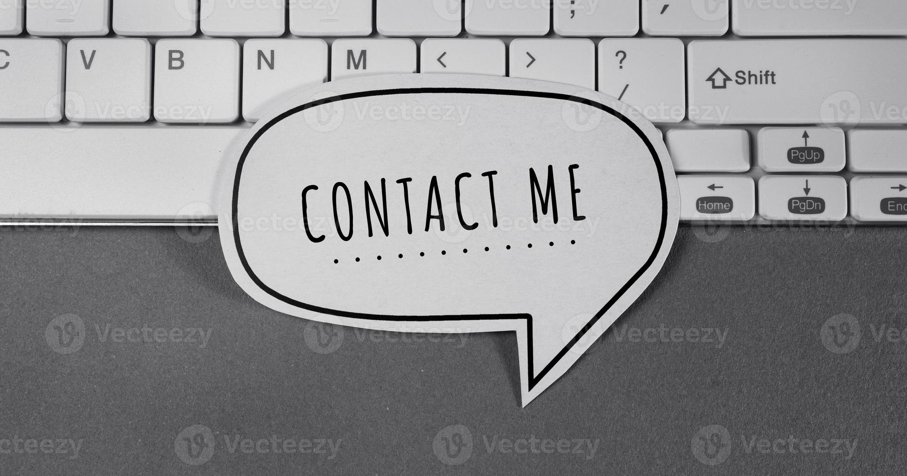 Close up of Contact Us Word photo