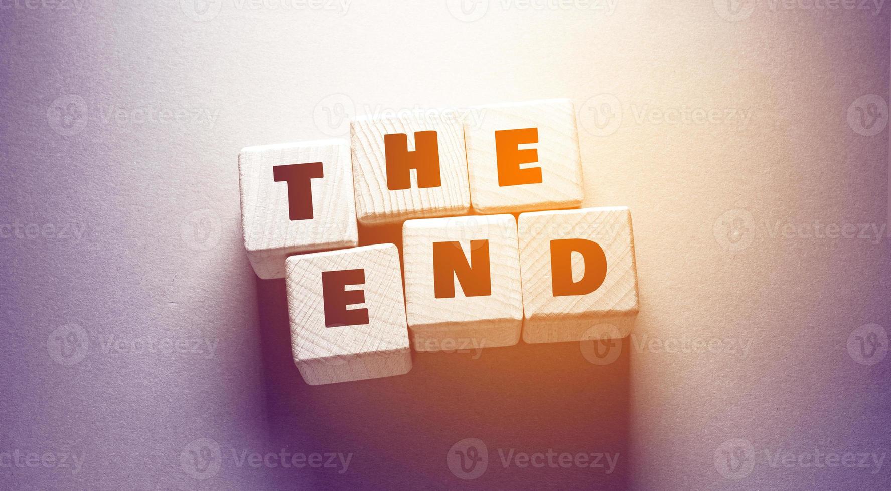 End Word with Wooden Cubes photo