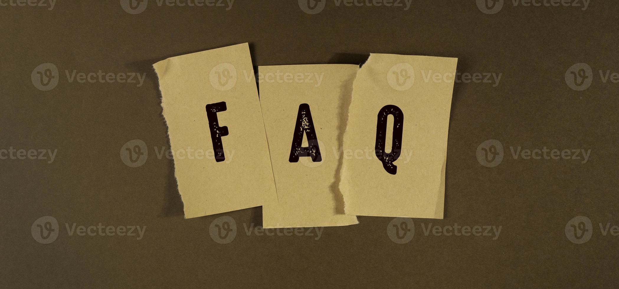 Words with Faq Business Concept idea photo