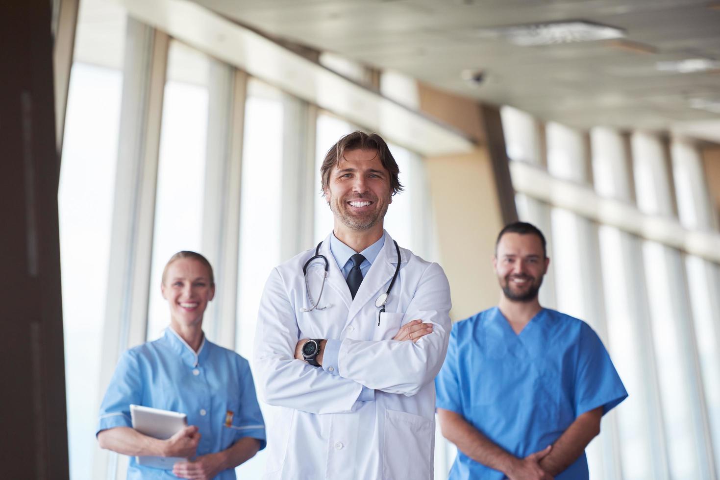 group of medical staff at hospital photo