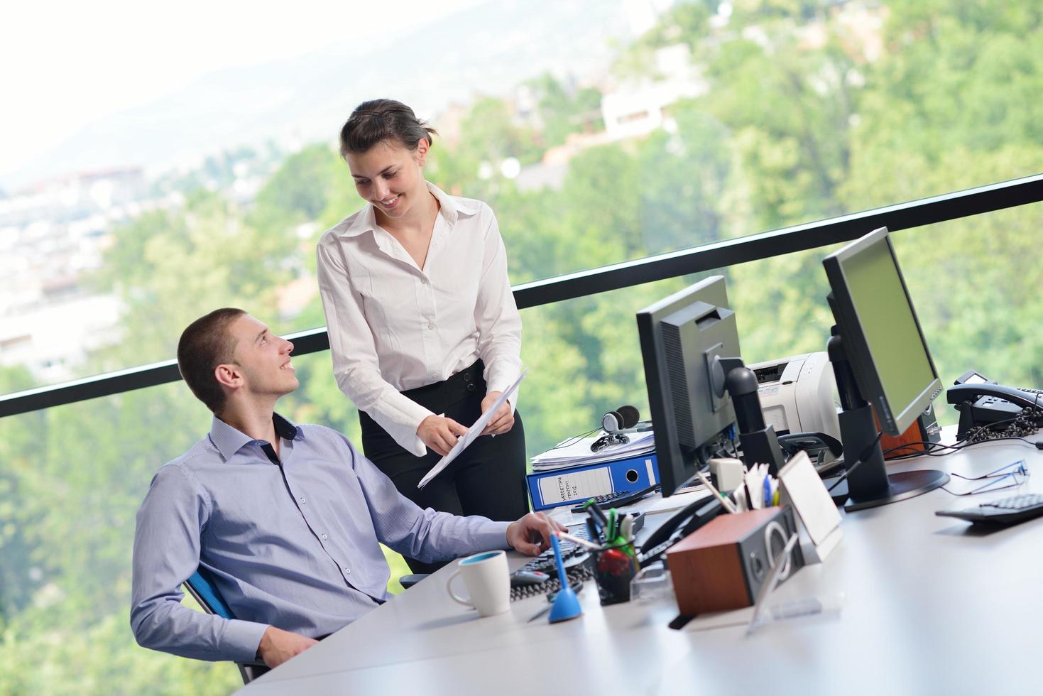 business people in a meeting at office photo