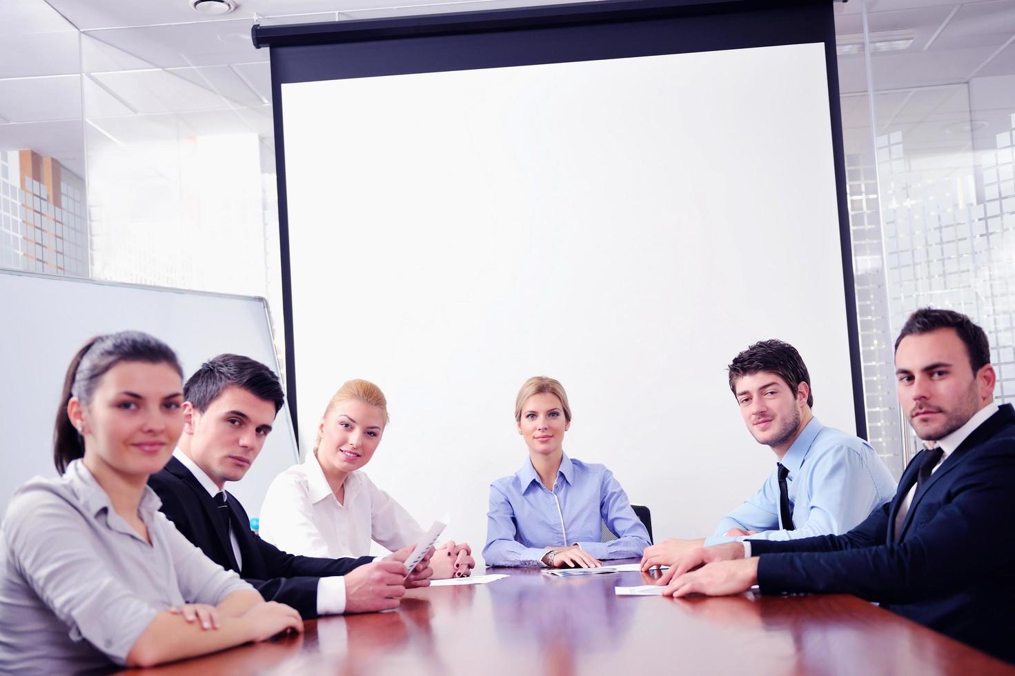 business people in a meeting at office photo