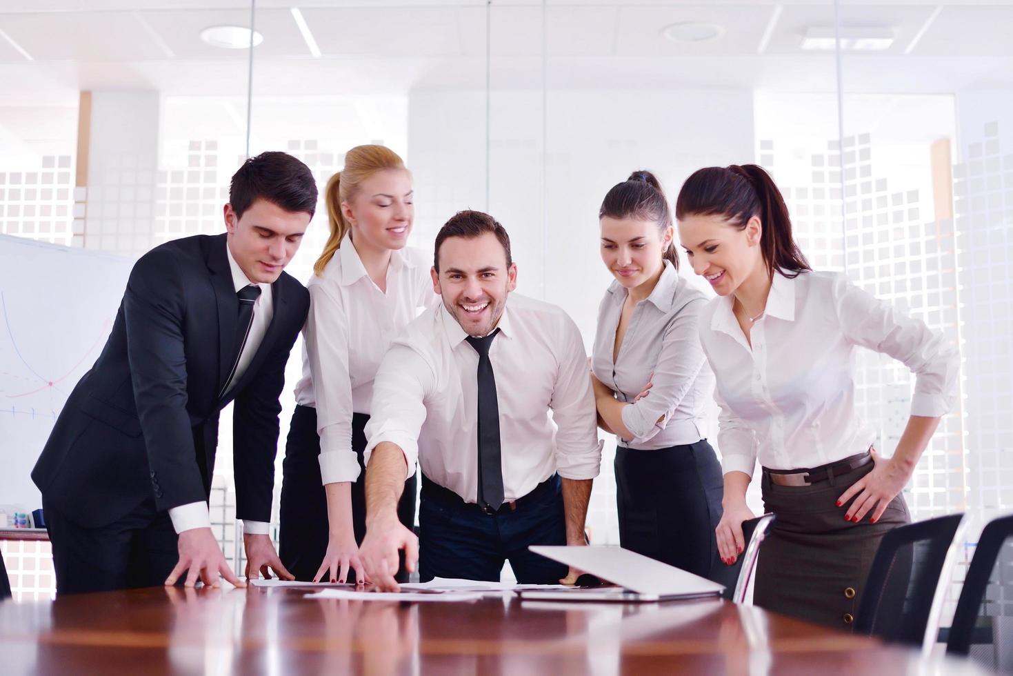 business people in a meeting at office photo