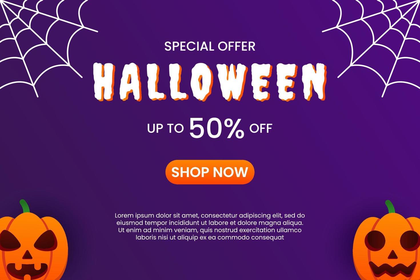 Happy Halloween Sale Special Offer Background vector