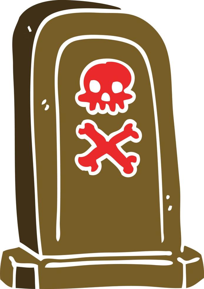 cartoon doodle grave stone vector