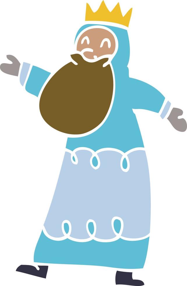 cartoon doodle wise king vector