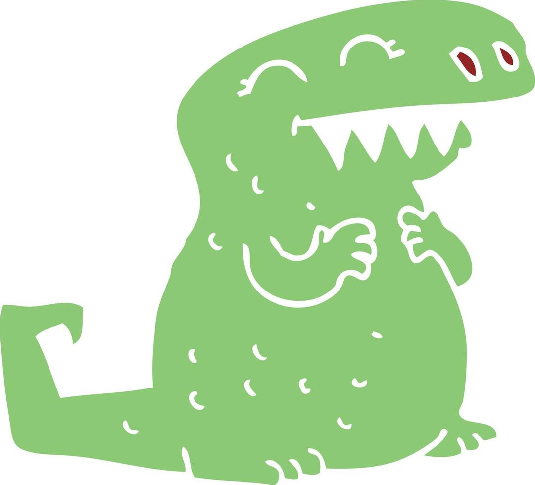 flat color style cartoon dinosaur vector