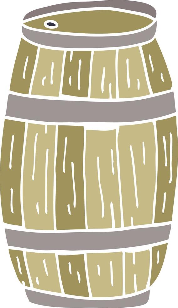 cartoon doodle beer barrel vector