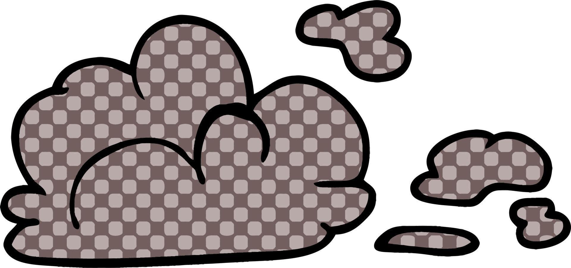 cartoon doodle storm cloud vector