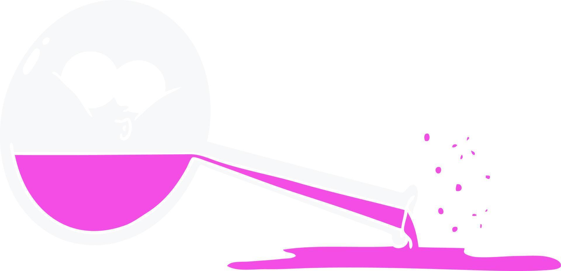 flat color style cartoon spilled chemicals vector