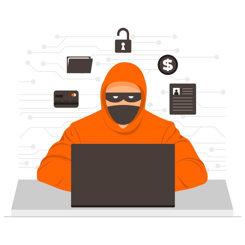 Hacker concept illustration vector