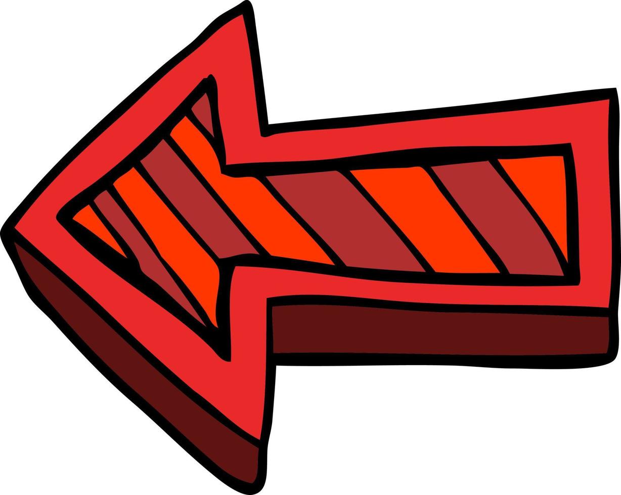 cartoon doodle directing arrow vector
