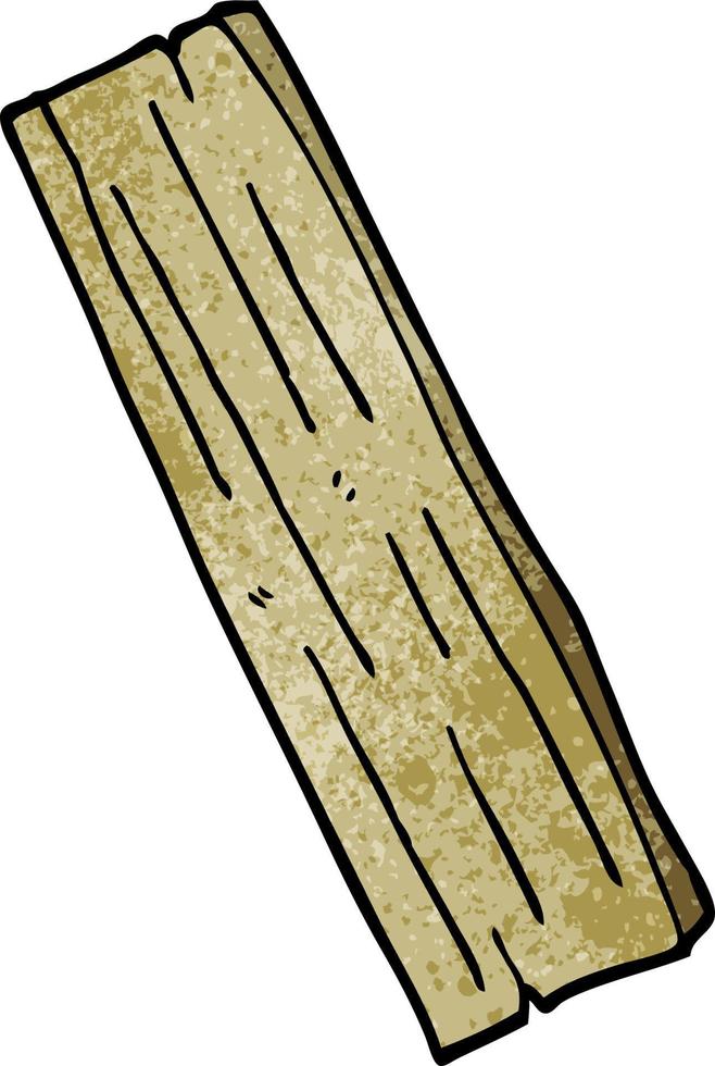 cartoon doodle plank of wood vector