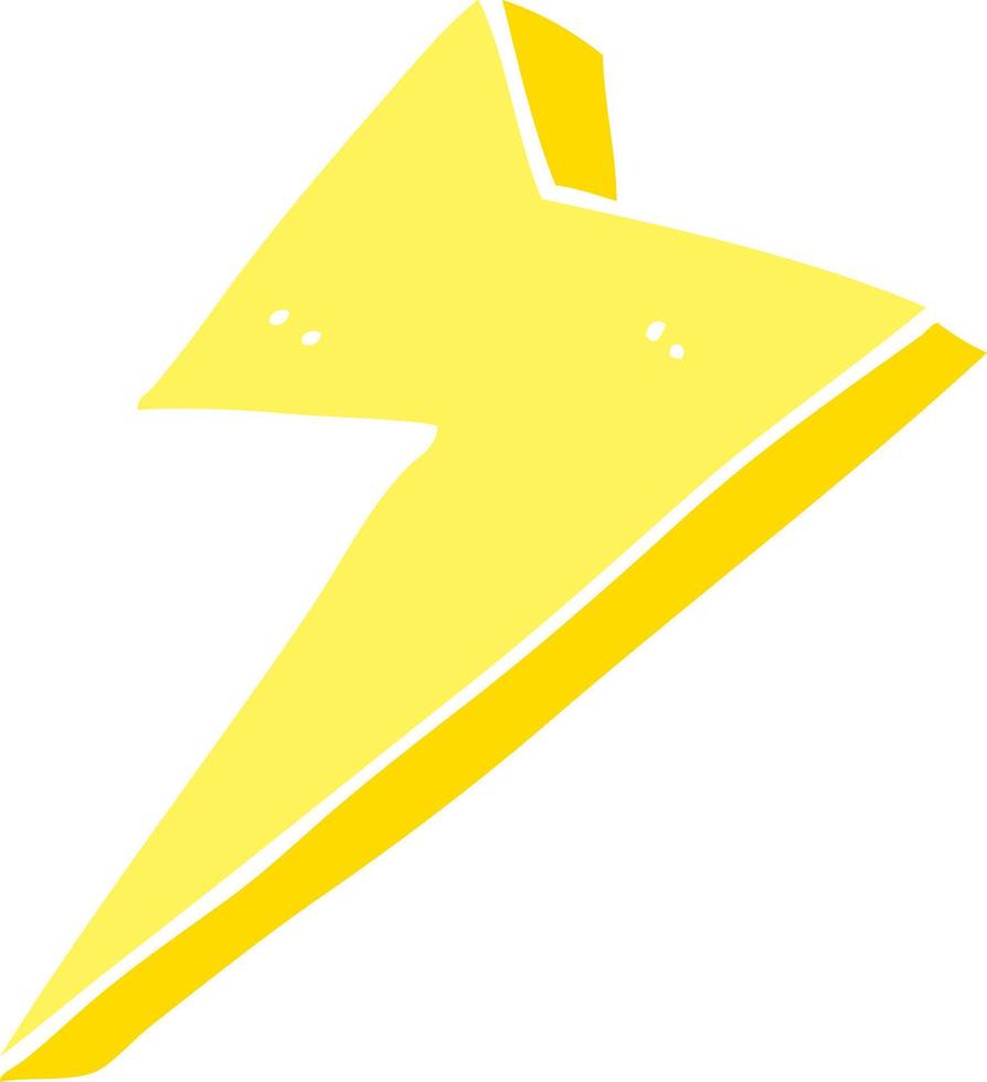 flat color style cartoon lightning vector