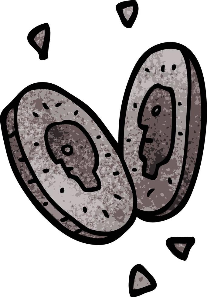 cartoon doodle money coins vector