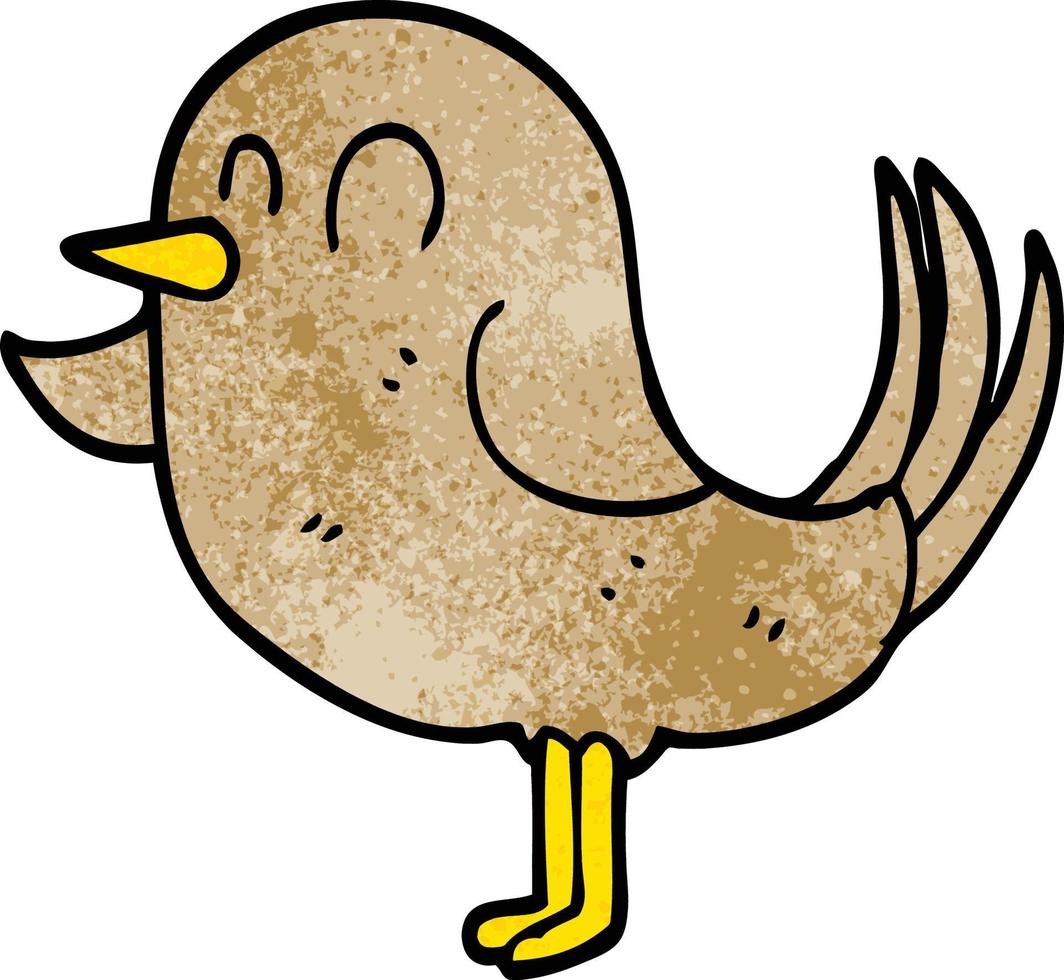 cartoon doodle garden bird vector