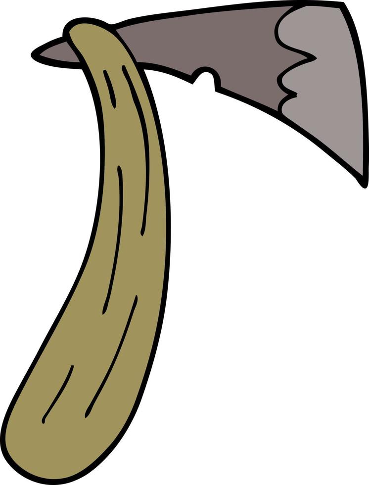 cartoon doodle of an axe vector