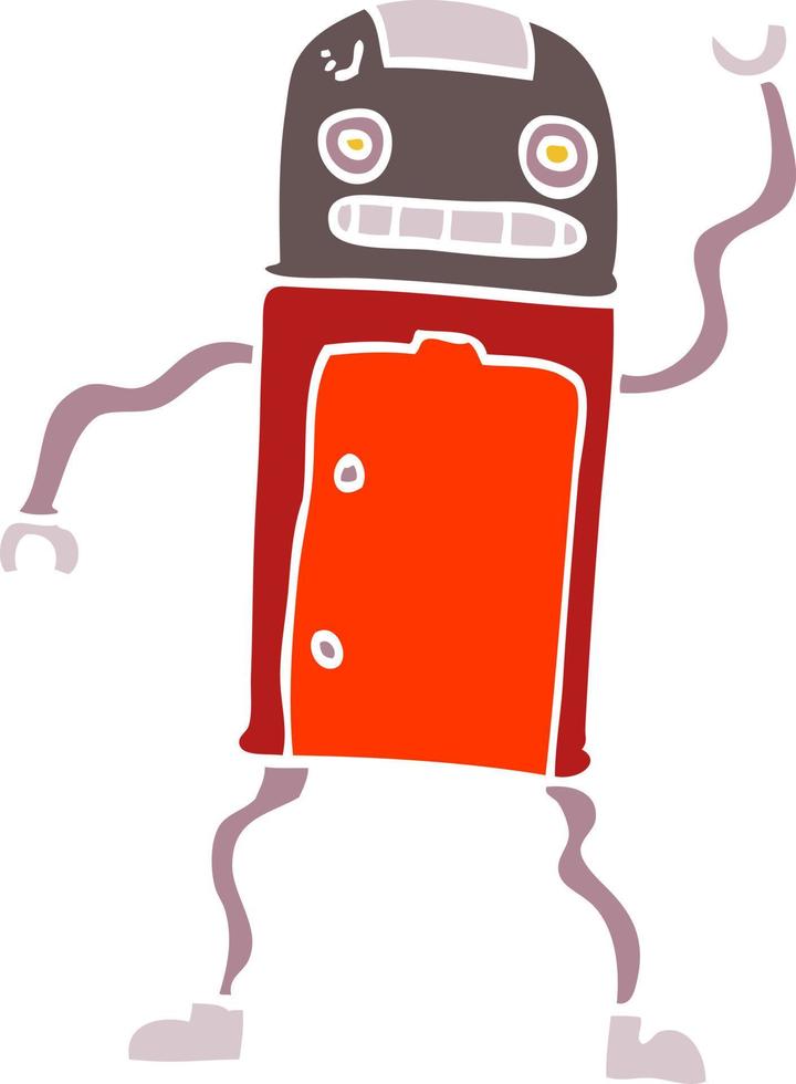 robot de garabato de dibujos animados vector