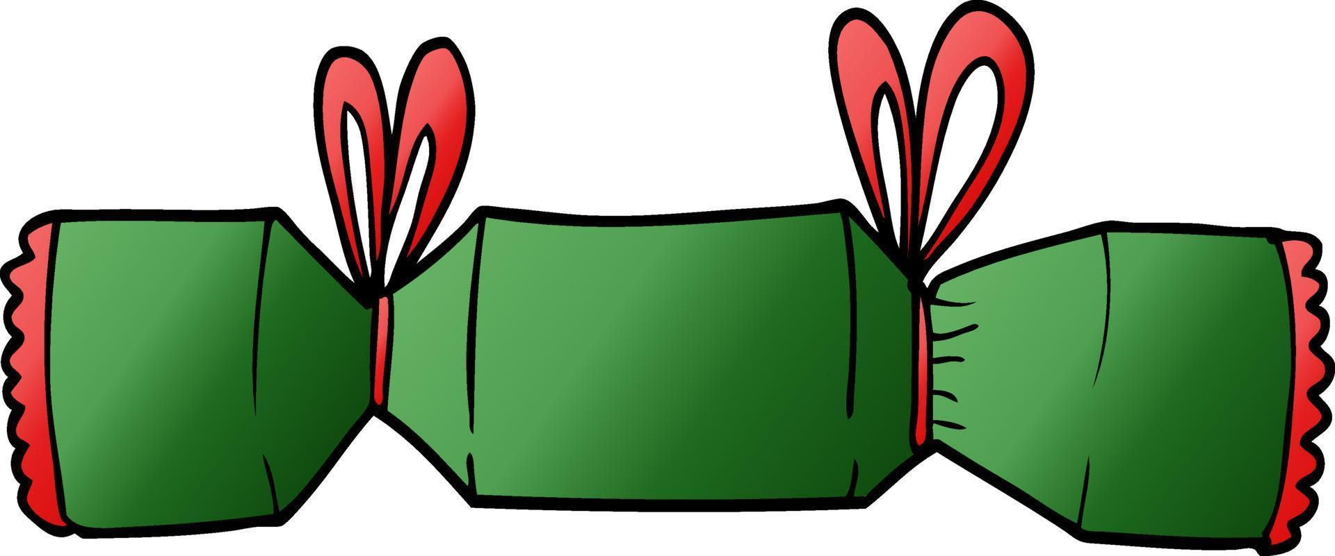 cartoon doodle xmas cracker vector