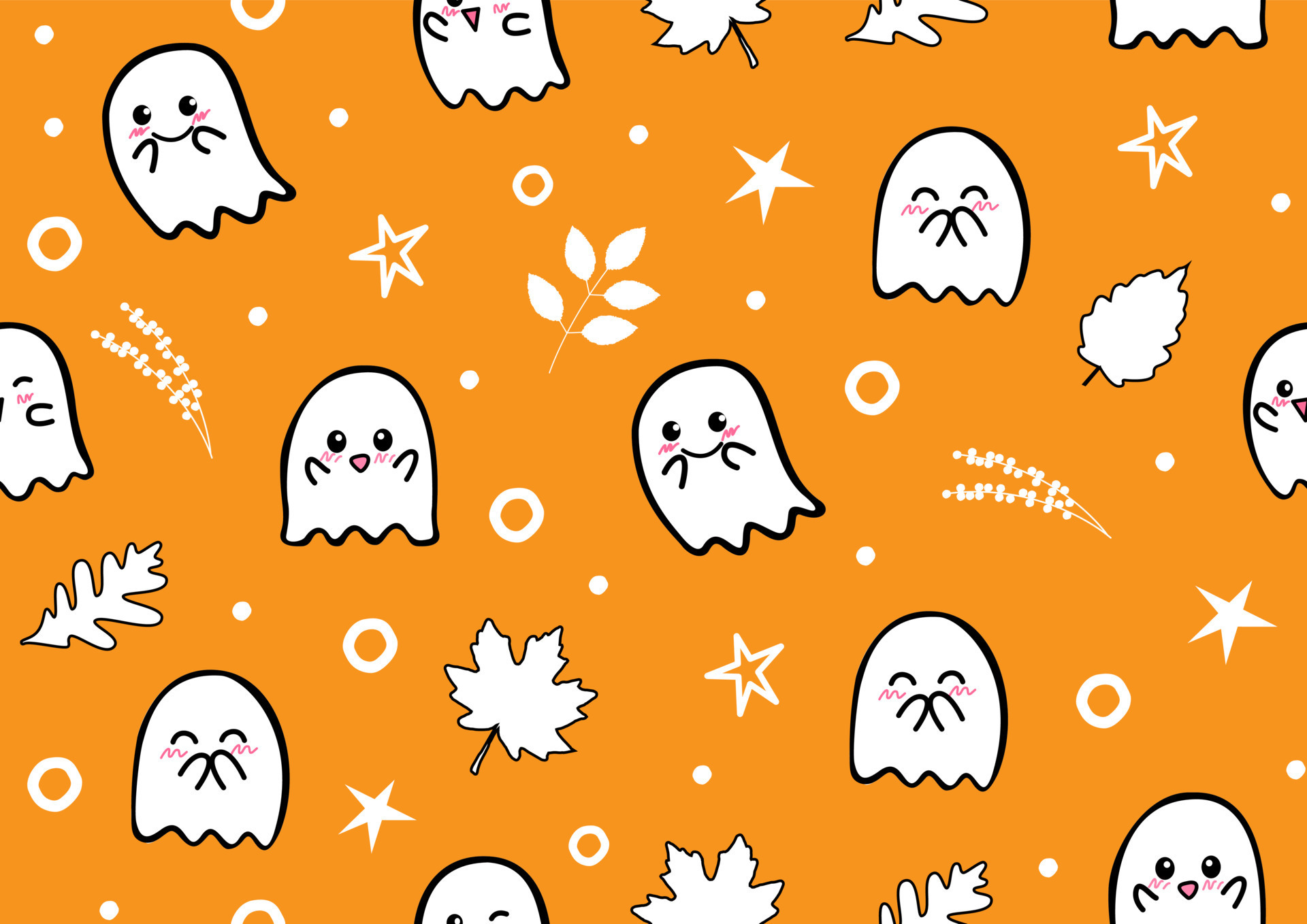 Pink Cartoon Halloween Cute Ghosts Phone Wallpaper Template and Ideas for  Design | Fotor