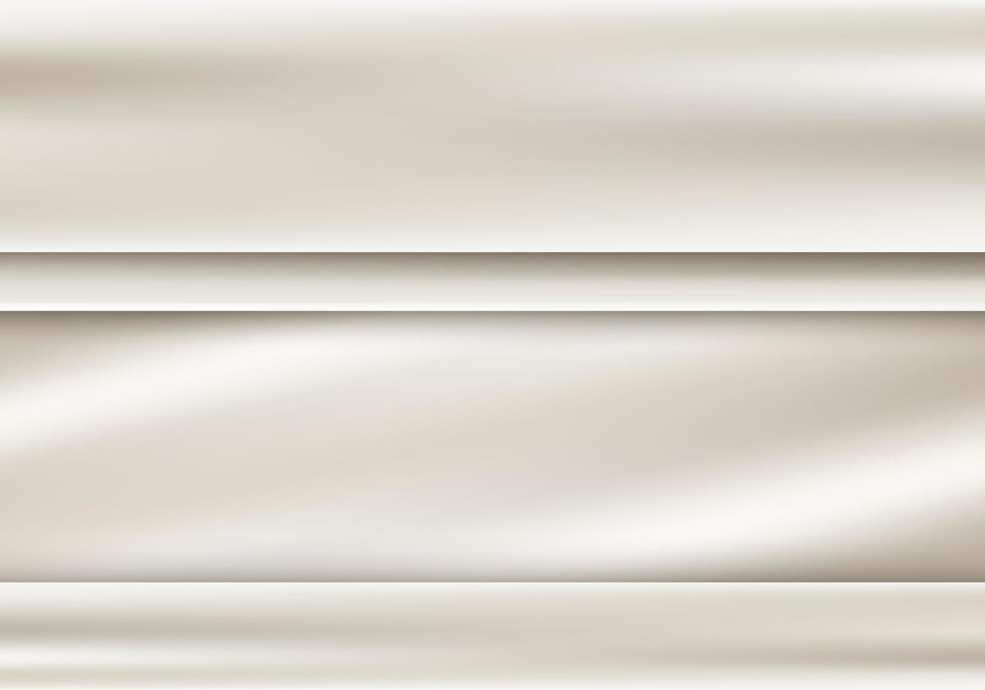 fondo de plantilla de rayas de tela blanca o dorada abstracta 3d y estilo de lujo de textura vector