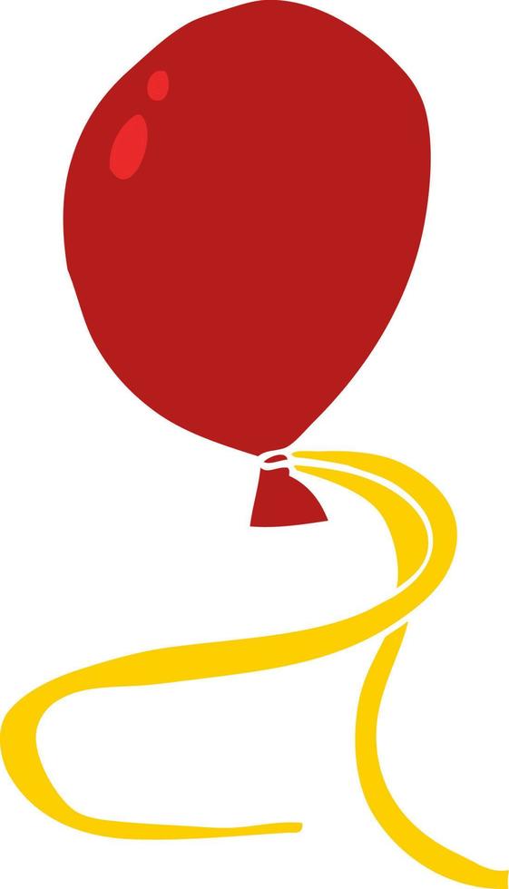 cartoon doodle red balloon vector