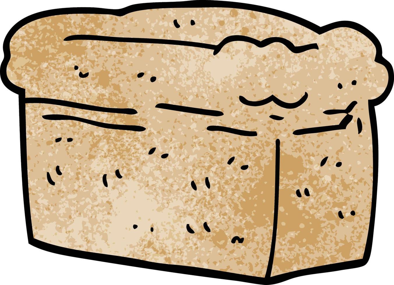 caricatura, garabato, hogaza de pan vector