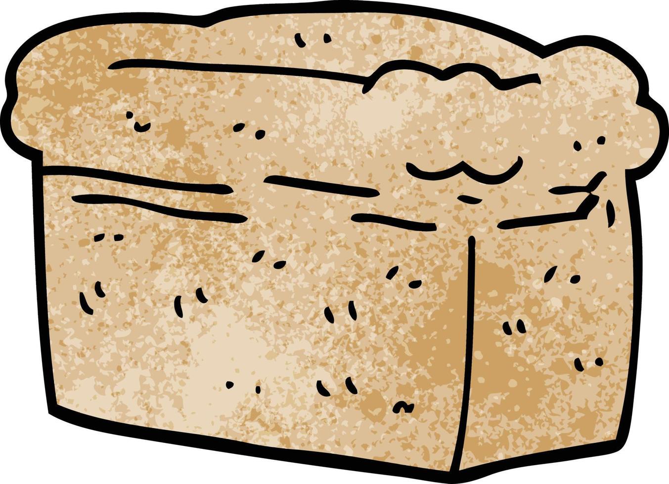 cartoon doodle loaf of bread vector