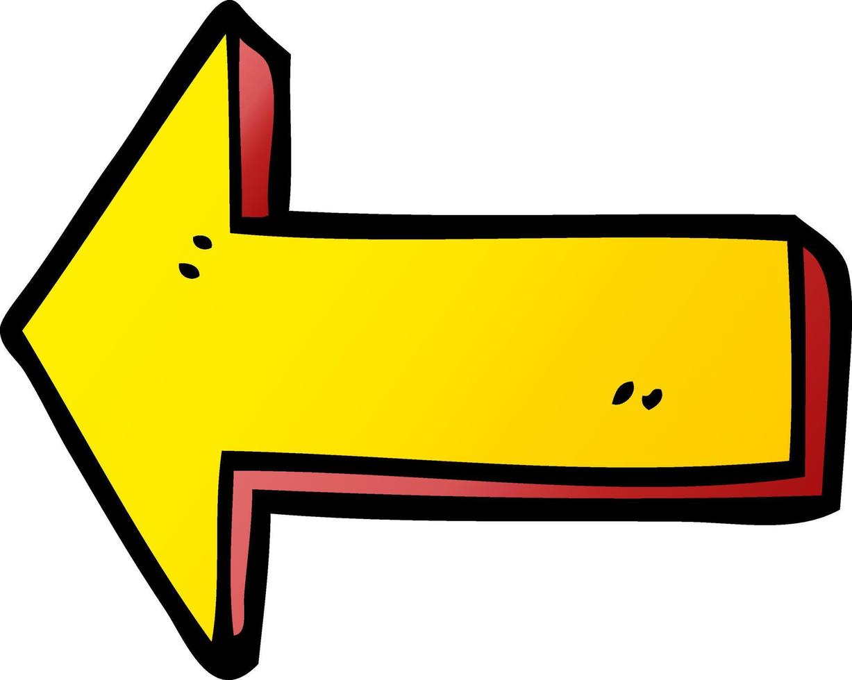 cartoon doodle directing arrow vector