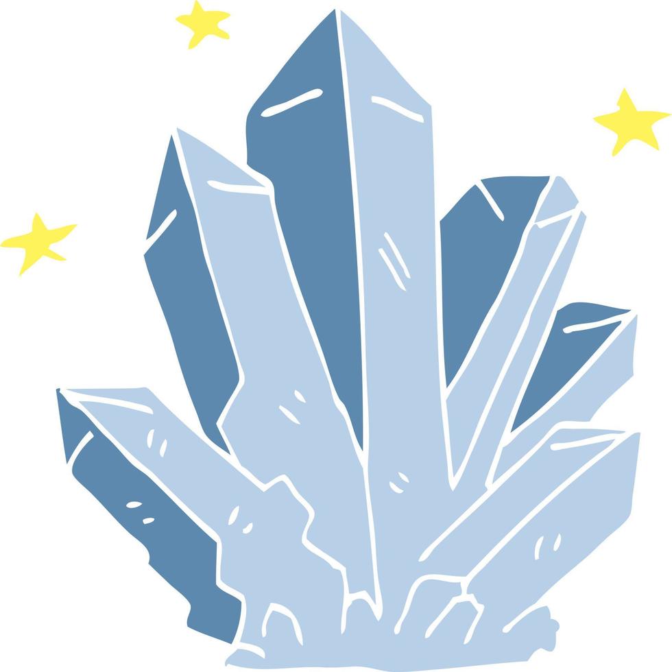 cartoon doodle magic crystal vector